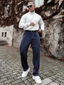 Artur Kramer 男士高领保暖毛衣，秋冬季，Old Money品牌，保暖长袖上衣 - 白色 - 查看 5