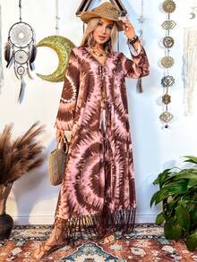 Fembélia New Arrival Spring/Summer Long Sleeve Printed Cardigan For Women - Multicolor - View 6