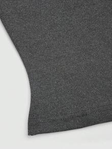 Franclia 2pcs Set: French Gray Strapless Crop Top & Mini Skirt - Dark Grey - View 5