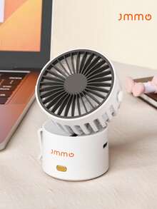 JMMO 個人桌面小風扇 強風靜音 便攜迷你風扇 適用居家辦公室臥室桌面 可調軌道 3段風速 - 白色 - 查看 1
