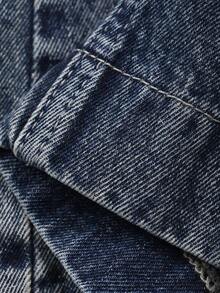 Dazy Kids Quần jeans ống rộng có túi, dáng suông, đa năng dành cho bé gái tuổi teen. - Màu xanh lam - Xem 9