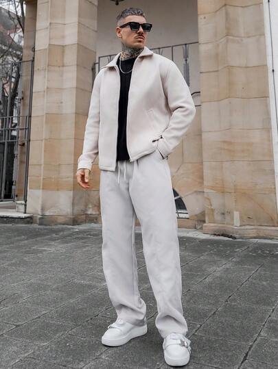 Artur Kramer 男士长袖纯色拉链休闲外套，秋冬款