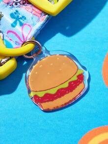 SpongeBob SquarePants | SHEIN 1 Buah Kalung Hewan Peliharaan Bergambar Kartun yang Dapat Diatur dengan Pengait Tali, Panjang Kalung Dapat Diatur. Ukuran S/L Opsional, Cocok untuk Hewan Peliharaan Semua Ukuran, Cocok untuk Kucing, Anjing, Hamburger - MultiWarna - View 5
