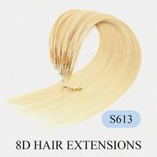 8D Micro Link Nano Beads Hair Extensions,16-22 INCH 50G/Pack, Micro Loop Human Hair Extensions, Invisible No Trace,Straight Human Hair,Invisible Mini Silicon Beads Easy To Install,Seamless, Natural Straight Hair,Perfect For Long Hair Lengthening, Hair Lengthening Straight Hair Texture Natural Hair Look - Multicolor - View 23