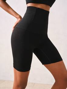 1件装高腰塑形内裤收腹提臀塑身腰带瘦身内裤女士平腹提臀提臀三角裤女士无痕塑身内衣 - 黑色 - 查看 5