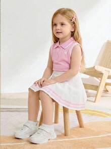 Cozy Pixies A Pair Of Spring And Summer Fashion Versatile Fun Cute White Dad Shoes Soft Sole Flat Bottom Baby Sneakers College Style Outdoor Play Travel Party - White - View 3
