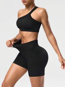 Eassivo Eassivo Bộ đồ thể thao nữ màu trơn gồm áo croptop không tay và quần short, áo ngực thể thao và quần short, bộ đồ tập luyện nữ với quần short biker, bộ đồ tập luyện một vai, bộ đồ tập luyện gồm quần short và áo, áo ngực thể thao một vai, áo ngực thể thao chạy bộ và quần short biker, bộ 4 áo tập luyện một vai, áo ngực thể thao bất đối xứng, bộ áo ngực thể thao và quần short, đồ thể thao nữ, bộ đồ 2 mảnh mùa hè cho nữ, bộ đồ tập luyện nữ, quần áo tập gym cho nữ, áo thể thao nữ, quần áo tập thể dục. - màu đen - Xem 3