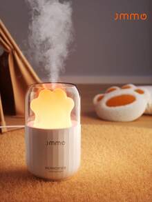 JMMO 加湿器，迷你猫爪形加湿器二合一，猫爪和环境照明，静音纳米细雾适用于家庭卧室圣诞礼物，秋冬季假期露营必备品度假配件，露营用品 - 白色 - 查看 1