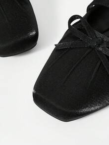 MOTF PREMIUM ZAPATOS PLANOS VINTAGE CÓMODOS Y CASUALES CON CORREA DE TOBILLO TIPO MARY JANE, TEXTURA DE CUERO ROJO CON ACABADO EN CERA DE ACEITE - Negro - Ver 5