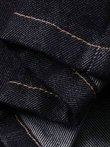 DAZY Tuta casual senza maniche da donna, salopette in denim e tuta - Blu lavato scuro - Visualizzare 9