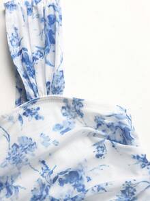 SHEIN 少女优雅碎花中长连衣裙 - 彩色 - 查看 4