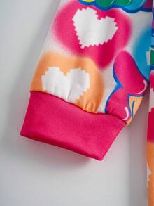 Tetris™ X SHEIN 11件套女婴可爱彩色爱心印花长袖连体衣 - 彩色 - 查看 6