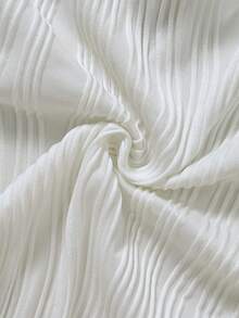 GlowEve Women's White Textured Knit Elegant Backless Circular Ring Bodysuit White Bathing Suit Vacation Outfit White One Piece Swimsuit White One Piece White Beach Outfit For Women - White - View 6