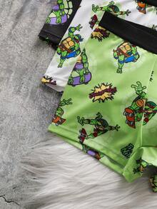 TEENAGE MUTANT NINJA TURTLES | SHEIN 少年特兰克斯 变种忍者神龟 - 黑色 - 查看 4