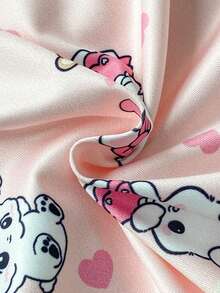 3件套 女童可爱卡通动物印花短袖中长款睡衣，春夏款 - 彩色 - 查看 7