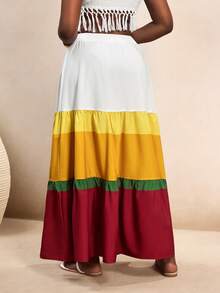 BamGleam Women's Pleated Elastic Waist Casual Versatile Daily Wear Skirt - Multicolor - View 2