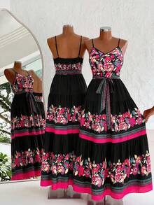 Breezaya Rochie tip camisol elegantă, cu talie înaltă, stil casual, mărime mare, pentru femei, primăvară/vară - Multicolor - Vizualizare 5