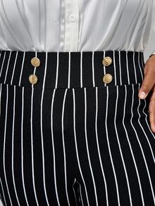 Chikora Quần dài cỡ lớn dành cho nữ, quần legging lửng kẻ sọc thanh lịch mùa hè, quần công sở thoáng khí đa năng, trang phục công sở cho nữ, áo công sở cho nữ, trang phục lễ hội Carnival, trang phục Carnival cho nữ năm 2026, trang phục Carnival cho nữ, trang phục Carnival mùa hè cho nữ, quần áo mùa hè, trang phục nghỉ hè, trang phục mùa hè cho nữ, quần áo mùa hè cho nữ. - màu đen - Xem 9