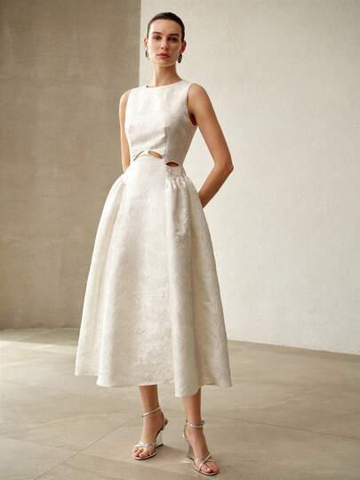 MOTF PREMIUM 时尚镂空中长连衣裙（女士款）