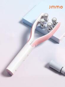 JMMO 面部按摩器，滚轮射频和 V 形面部按摩器滚轮振动，面部手臂眼腰腿护肤工具，美容及个人护理必备仪器圣诞礼物，秋冬季假期露营必备品度假配件，露营用品 - 白色 - 查看 1