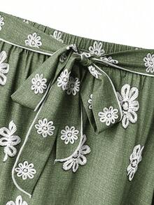 Franclia 大码女式优雅印花A字裙 长裙 女式印花长裙 夏季长裙 波西米亚风长裙 印花裙 女式裙子 绿色印花裙 女士长裙 女士端庄长裙 - 薄荷綠 - 查看 6