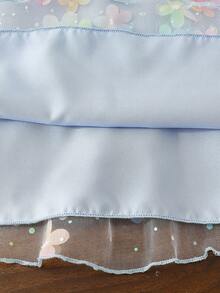 SHEIN Vintaside Kids Toddler Girls' Elegant, Sweet & Cute 3D Heart Mesh Halter Neck Sleeveless A-Line Casual Dress, Suitable For Holidays, Parties, Birthdays, Vacations, Spring/Summer - Multicolor - View 10