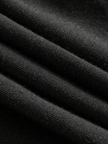 ROMWE Grunge Punk Y2K Sexy Babe U-Neck Tie-Up Design Bodycon Tank Top For Women - Black - View 4