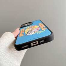 TOM & JERRY X SHEIN 这款猫和老鼠卡通图案二合一手机壳采用 TPU+PC 材质，具有防震磨砂质感和皮革纹理，可防止手汗。精致的心形图案有效保护您的 Apple iPhone 14/15 和 16/17 Pro Max 手机。 - 彩色 - 查看 4