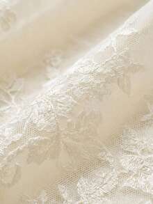 Cirelle Rèm cửa sổ ren phong cách tươi mới – Tấm rèm ngắn may sẵn, rèm cửa sổ nhỏ chắn sáng, trang trí nhà bếp và góc ăn sáng, nét quyến rũ đồng quê Scandinavia. - Màu be - Xem 5