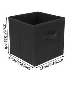 Hộp đựng đồ hình vuông, làm bằng vải không dệt, nhiều màu sắc, có nắp tháo rời, có thể gấp gọn, dùng để cất giữ và sắp xếp quần áo, một vật dụng lưu trữ đa năng tuyệt vời. - Nhiều màu - Xem 3