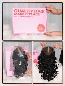 ALL READY WIG 升级版 13x6 无胶蕾丝前假发波浪形预切耳到耳蕾丝皮肤融化自然黑色带预拔发际线真人假发 - SNatural - 查看 11