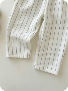 SHEIN Pantalones a rayas para bebé niño, adecuados para primavera y verano - Multicolor - Ver 4