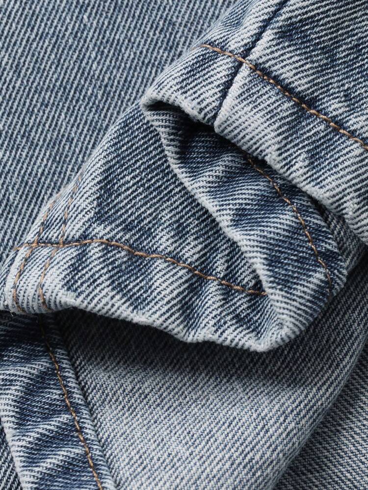 Women's Regular Waist Split Design Barrel Leg Casual Jeans Y2k