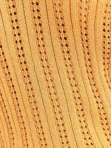 KSTM Débardeur en tricot ajouré sans manches pour femmes avec motif œillet décoratif, col en V, décontracté pour l'été - Doré - Voir 7