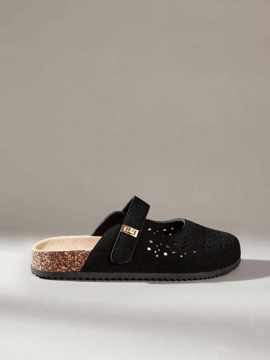 Solecia Women Flat Sandals For Summer Vacation - Black - View 1