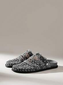 Solecia Damenschuhe Damen Mode Braun Komfort Flache Strandschuhe Damenschuhe Flache Schuhe - Grau - Übersicht 2