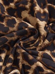 ROMWE Grunge Punk Y2K Spets Leopardmönstrad Halterneck Linne För Damer - Multifärgad - Visa 4