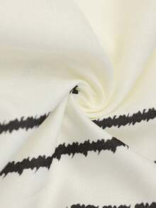 EMERY ROSE Plus Size Striped Criss-Cross V-Neck Short Sleeve Jumpsuit - Apricot - View 3