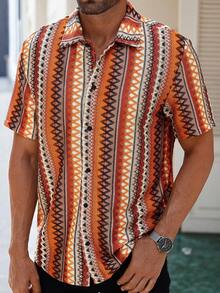 Manfinity RSRT Áo sơ mi nam thường ngày, hoàn hảo cho kỳ nghỉ biển, với thiết kế kiểu INS Bohemian kẻ sọc dọc nhiều màu sắc, chất liệu jacquard dệt kim móc, tay ngắn. Có chi tiết cúc cài, thích hợp cho những chuyến đi biển Hawaii, lễ hội âm nhạc và mặc hàng ngày. Chiếc áo này cũng là một món quà tuyệt vời dành cho bạn trai hoặc chồng. Áo sơ mi nam tay ngắn vải dệt kim kẻ sọc nhiều màu sắc, áo sơ mi mùa hè cho nam, áo sơ mi thường ngày cho nam, áo sơ mi cổ điển cho nam, áo sơ mi đi nghỉ mát. - Nhiều màu - Xem 4