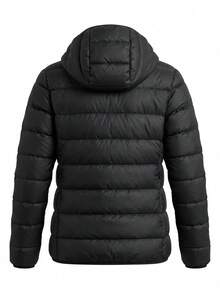 Adidas Essentials Women Light Down Hooded Jacket Black - 黑白 - 查看 2