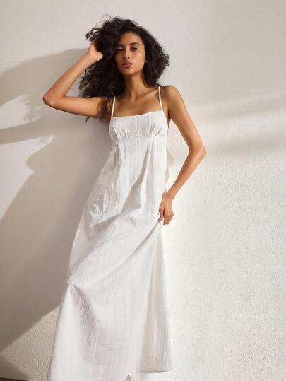 Ocili 女士纯色休闲吊带连衣裙家居服