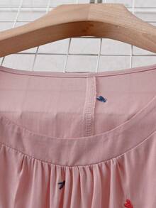 Linhara Áo kiểu nữ cỡ lớn in hình trái tim nhiều màu sắc, thanh lịch, cổ điển, thích hợp mặc hàng ngày, phù hợp cho các buổi hẹn hò, ngày Valentine. - Hồng - Xem 5