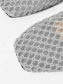 Mnmlis Women's New Fashion Woven Hollow Slip-On Flat Square Toe Loafers - Silver - View 5