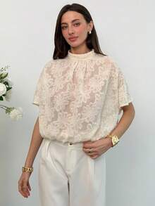 Aloruh Áo kiểu dáng thanh lịch, lãng mạn, sang trọng màu mơ, cổ đứng, tay cánh dơi, hở lưng, thích hợp cho trang phục dự đám cưới, đi nghỉ mát, đi làm. Màu mơ, màu be, màu trơn, trang phục cô dâu, trang phục đi biển, váy dạ hội kiểu nàng tiên cá, áo khoác ngoài đi biển, váy kiểu Marbella, váy đi biển lúc hoàng hôn. - Màu be - Xem 5