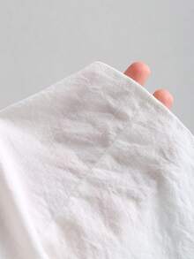 Sweetra 女士夏季新款甜美清纯学院风藏青色领结腰部无袖撞色修身白色衬衫 - 白色 - 查看 7