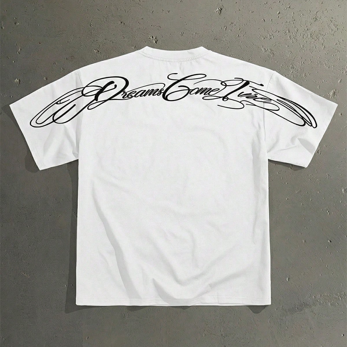 Camiseta de manga corta casual de cuello redondo con estampado de letras para hombre, verano