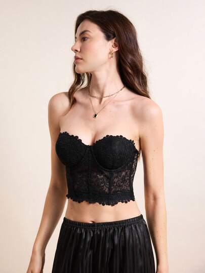 MIMILEMON Women's Lace Underwire Shaping Bra With Removable Straps - Lift, Enhance, Side Support, Sexy & Comfortable, Versatile For Daily Wear