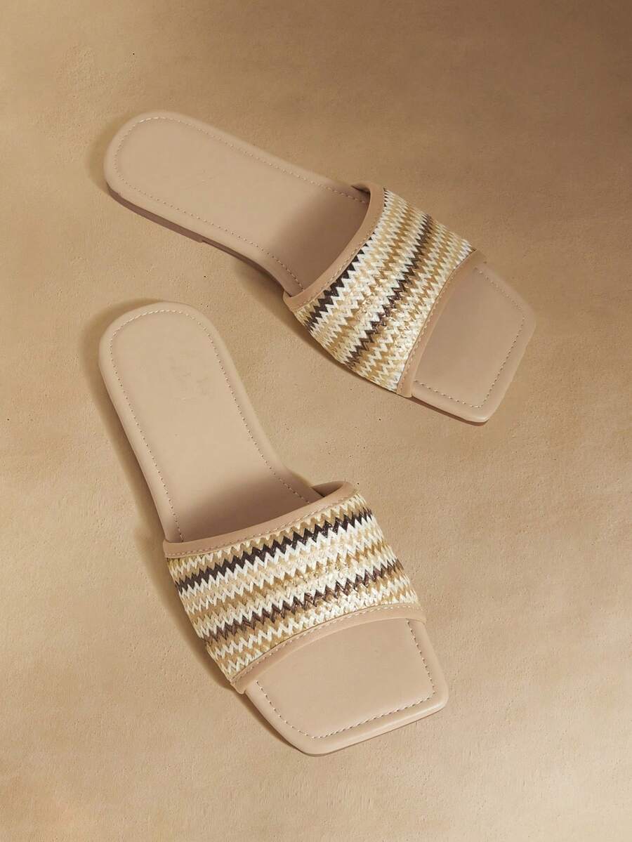 Rosivie Women's Casual Pleated Flat Sandals - Multicolor - View 1