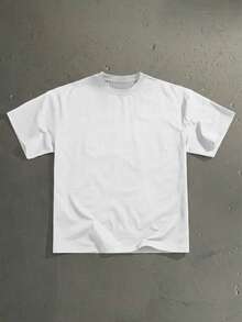 StoneGrade Men's Round Neck Letter Print Casual Short Sleeve T-Shirt, Summer - White - View 3