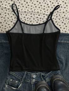 SHEIN 少女碎花印花休闲简约吊带背心，适合夏季日常穿着。 - 彩色 - 查看 2